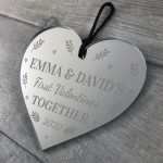 1st Valentines Day Gift Personalised Heart Gift For Boyfriend