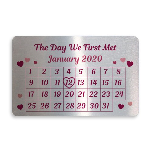 Valentines Gift Metal Wallet Card Anniversary Gift For Couple