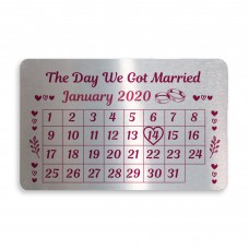 Personalised Anniversary Gift Metal Wallet Card Wedding Gifts