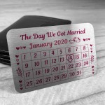Personalised Anniversary Gift Metal Wallet Card Wedding Gifts