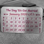 Personalised Anniversary Gift Metal Wallet Card Wedding Gifts