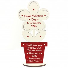 Valentines Day Gift For Wife Best Friend Wooden Flower Gift