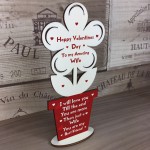 Valentines Day Gift For Wife Best Friend Wooden Flower Gift