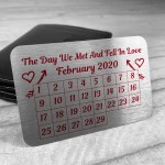 Personalised Metal Wallet Card For Valentines Day Annniversary