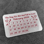 Personalised Metal Wallet Card For Valentines Day Annniversary