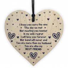 Valentines Day Gift Or Anniversary Gift For Husband Wooden Heart