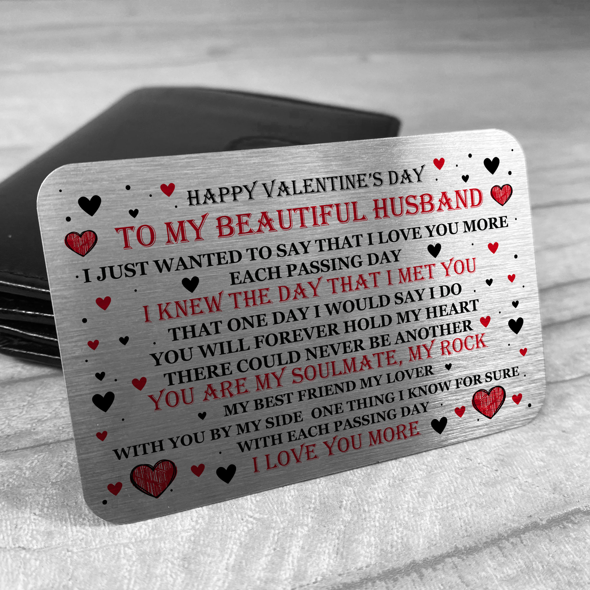 Vesberkl Engraved Metal Husband Wallet Card - Sentimental Gift For Him - View #8