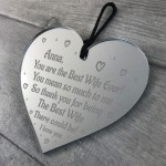 Best Wife Gift Personalised Heart Valentines Anniversary Gift
