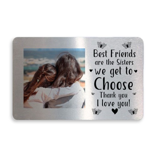 Best Friend Gift Personalised Wallet Card Insert Friendship Gift