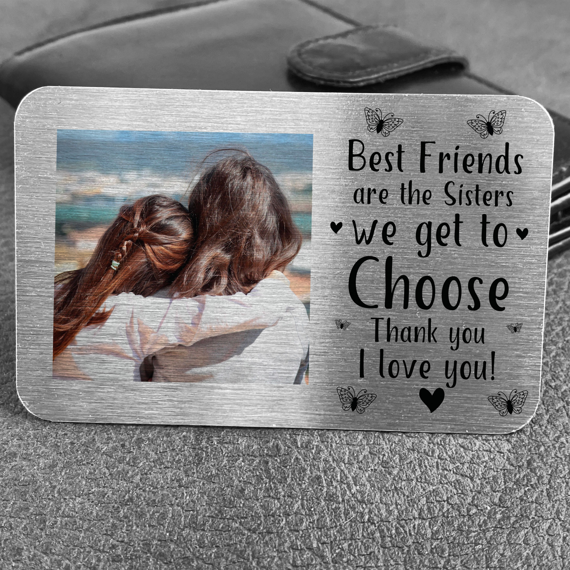 Best Friend Gift Personalised Wallet Card Insert Friendship Gift