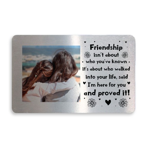 Friendship Plaque Gift For Women Wallet Insert Personalised