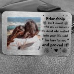 Friendship Plaque Gift For Women Wallet Insert Personalised