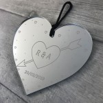 Valentines Day Anniversary Engraved Heart Personalised Gift