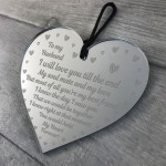 Valentines Anniversary Gift For Husband Engraved Heart Sign Gift