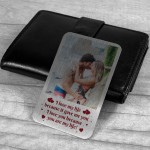 Anniversary Valentines Gift For Him Personalised Wallet Insert