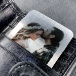 Engagement Gift Personalised Metal Wallet Insert Congratulations