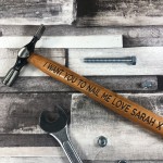Funny Valentines Anniversary Gift For Husband Engraved Hammer