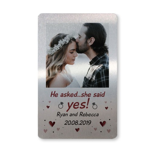 Engagement Gift Personalised Metal Insert Couple Gift