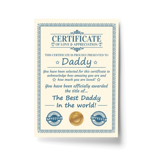 Personalised Gift For Daddy Card Fathers Day Gift For Him Personalised Gift For Daddy Card Fathers Day Gift For Him
