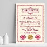 Personalised Gift For Mum Card Mothers Day Gift For Her