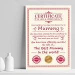 Personalised Gift For Mummy Card Mothers Day Gift For Her