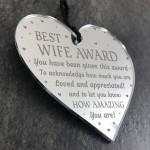 Valentines Gift Novelty Award Mirror Heart Gift For Wife