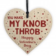 Funny Rude Valentines Gift For Girlfriend Novelty Wooden Heart