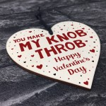 Funny Rude Valentines Gift For Girlfriend Novelty Wooden Heart