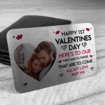 First 1st Valentines Personalised Gifts Metal Wallet Card Gift