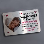 First 1st Valentines Personalised Gifts Metal Wallet Card Gift