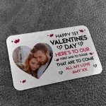 First 1st Valentines Personalised Gifts Metal Wallet Card Gift