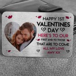 First 1st Valentines Personalised Gifts Metal Wallet Card Gift