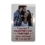 First Valentines Day Gift Boyfriend Girlfriend Metal Wallet Card