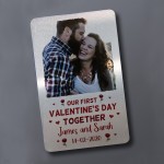 First Valentines Day Gift Boyfriend Girlfriend Metal Wallet Card
