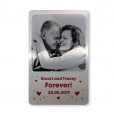 Personalised Anniversary Gifts For Men Him Husband Metal Card