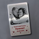 Personalised Anniversary Gifts For Men Him Husband Metal Card