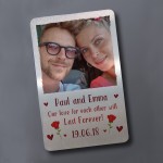 Anniversary Gifts For Him Her Personalised Metal Photo Card Gift