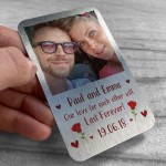 Anniversary Gifts For Him Her Personalised Metal Photo Card Gift