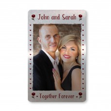 Personalised Anniversary Gift For Him Metal Wallet Photo Card