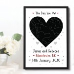 Personalised Anniversary Birthday Gift For Husband Framed Print