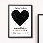 Personalised Anniversary Birthday Gift For Husband Framed Print