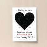 Personalised Anniversary Birthday Gift For Husband Star Print
