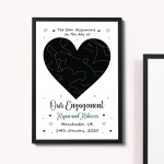 Engagement Gift Framed Star Print Gift For Him Her Boyfriend Gir