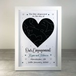 Engagement Gift Personalised Framed Star Print Gift For Him Her 