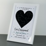 Engagement Gift Personalised Framed Star Print Gift For Him Her 