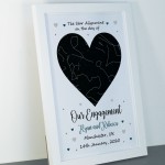 Engagement Gift Personalised Framed Star Print Gift For Him Her 