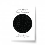 Anniversary Gift For Husband Wife Personalised Star Print Gift