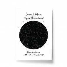 Anniversary Gift For Husband Wife Personalised Star Print Gift
