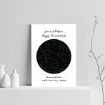 Anniversary Gift For Husband Wife Personalised Star Print Gift