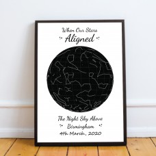 Anniversary Wedding Gift For Husband Wife Framed Star Print Gift